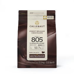 de 45% a 59% de cacau - Chocolate Amargo 805 Callebaut 50,7%