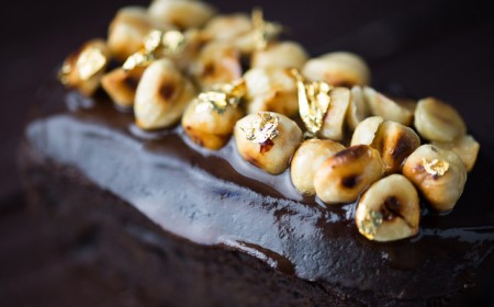 Hazelnut and Whisky Mini Bar Cake with 80% Chocolate