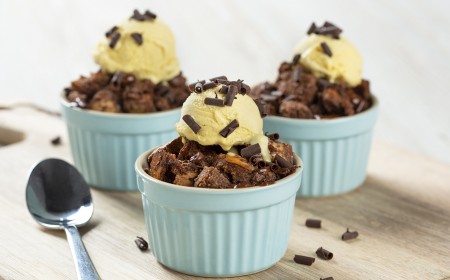 Mini Chocolate Bread and Butter Puddings