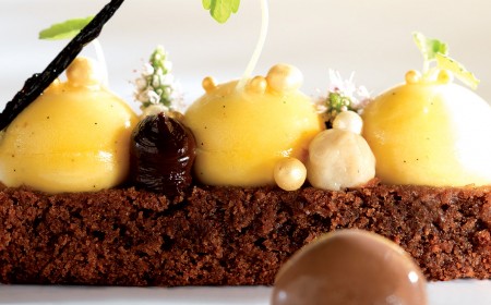 Brownie, calabaza y vainilla