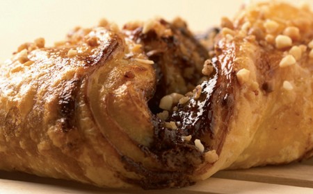 Butterfly cookies with chocolate and hazelnut