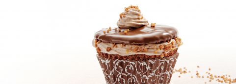 Vanilla and praline cupcake