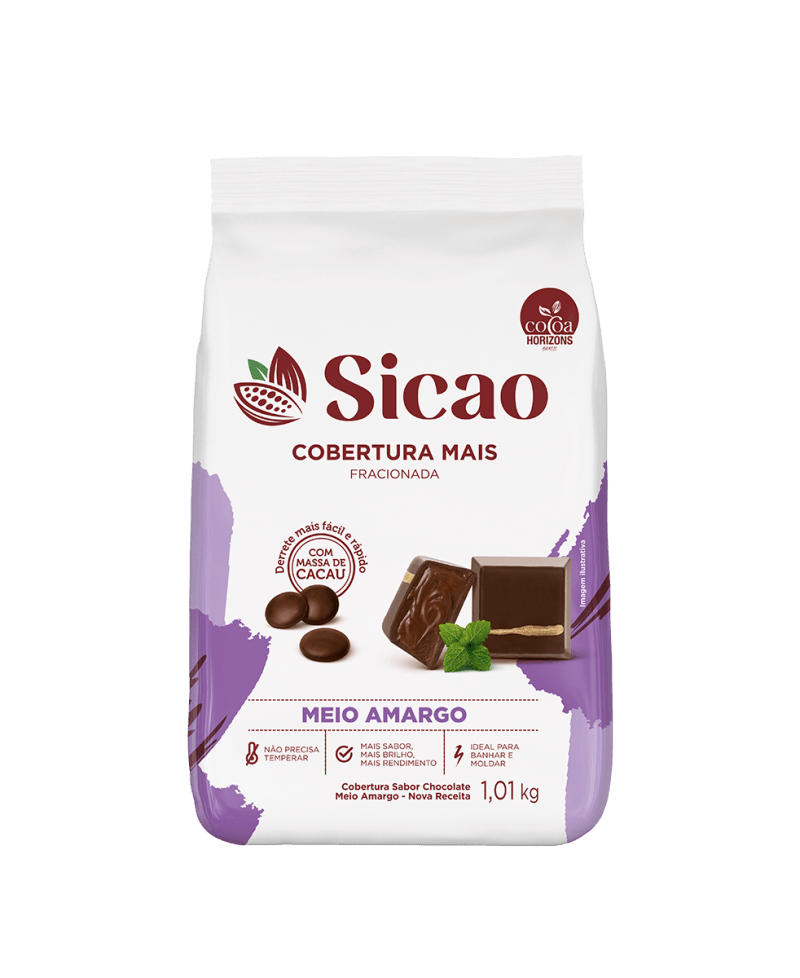 Cobertura Fracionada Sabor Chocolate Meio Amargo Sicao Mais 1,01 kg (1)