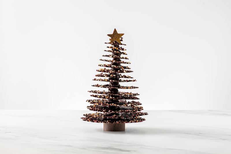 Piped Chocolate Christmas Tree