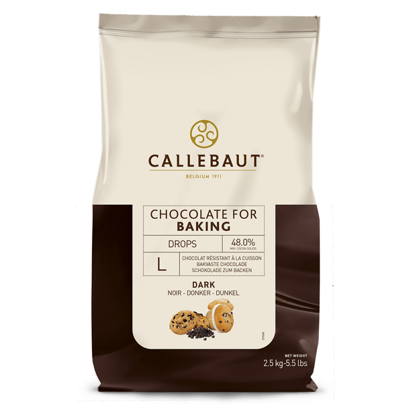 Bake Stable Chocolate - Dark Baking Drops L - 2.5kg Callets (1)