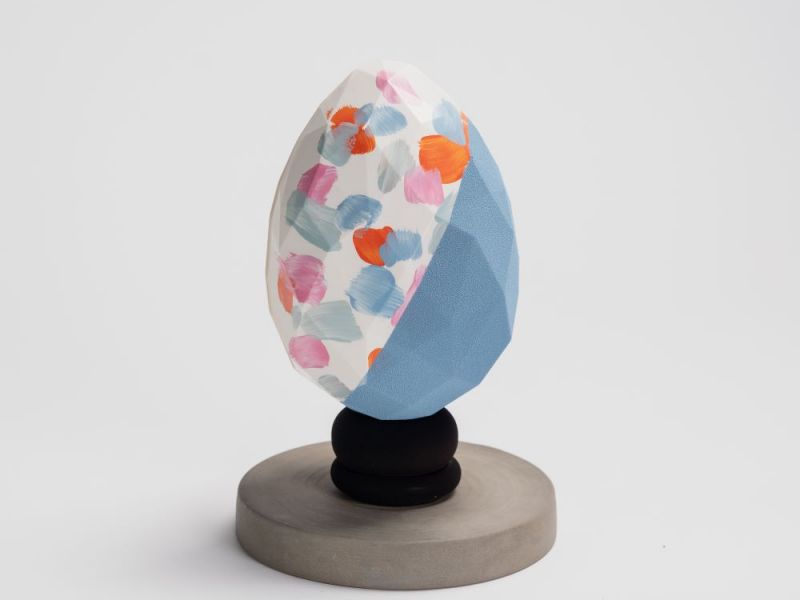 Hollow Figurine - Painted Easter Egg