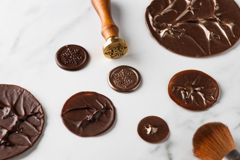 Chocolate Decoration - Stamps and Bottle Tops
