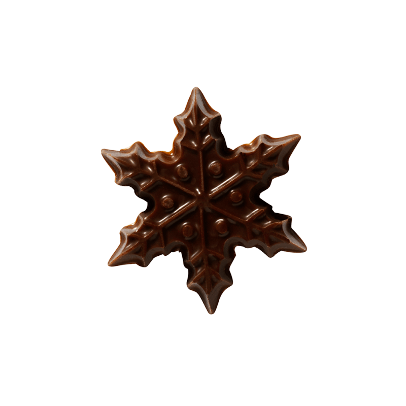 Dark Chocolate Snowflake 3cm (1)