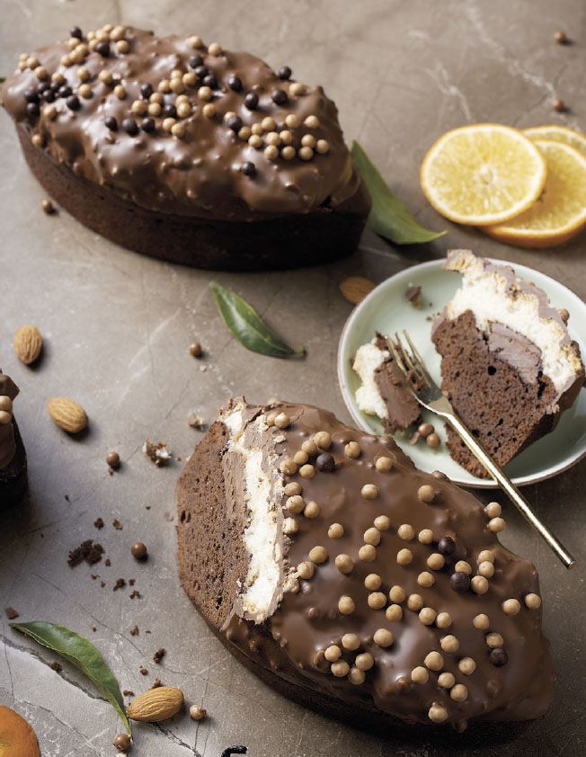 Chocolate and gianduja cake