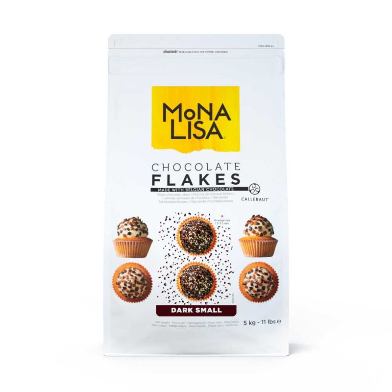 Flakes de Chocolate Amargo Mona Lisa - Confeito Small/Pequeno - 5kg (3)