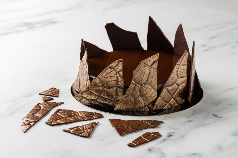 Chocolate Decoration - Textured Chocolate Shards