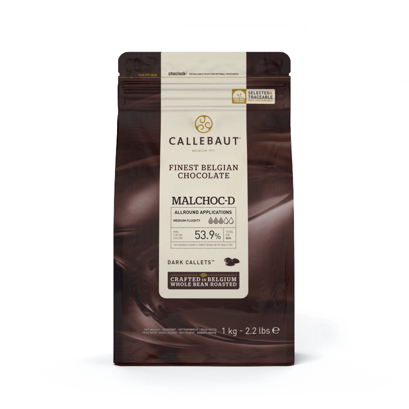 Dark Chocolate with Maltitol - MALCHOC-D - 1kg Callets (1)