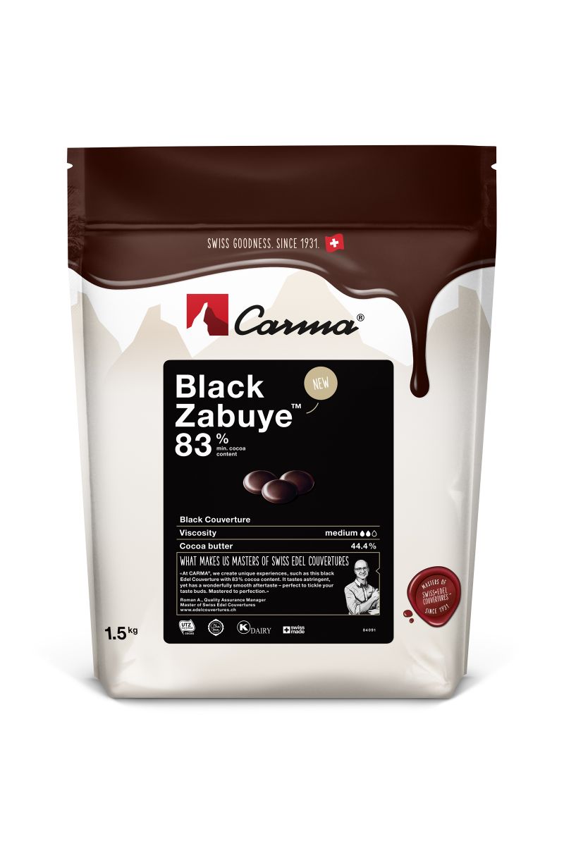 Couverturen - Black Zabuye 83% - Tropfen - 1.5kg Beutel (1)