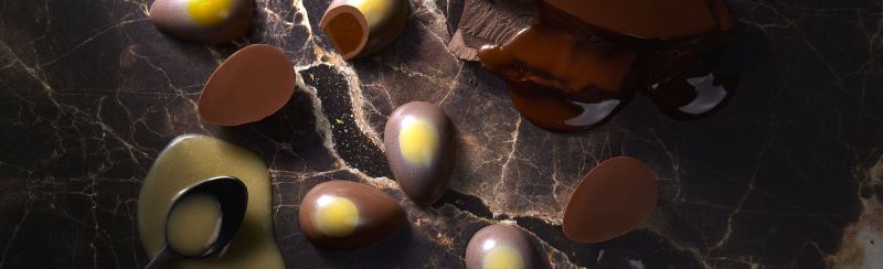 czekoladowe jajeczka nadziewane ganaszem z likierem baileys