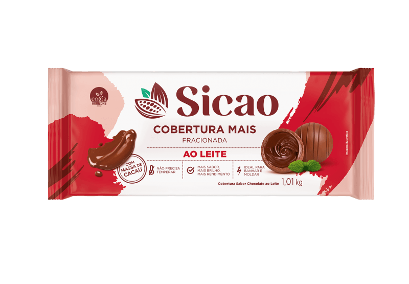 Cobertura Fracionada Sabor Chocolate Ao Leite Sicao Mais - Barra 1,01 kg (1)