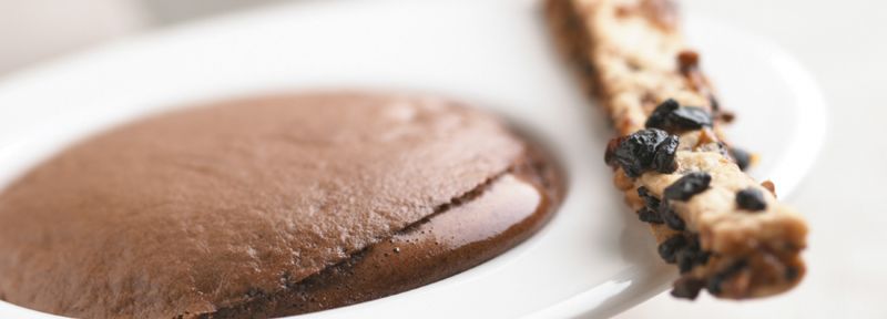 Recipe parts - Mandarin Napoleon y souflé de chocolate