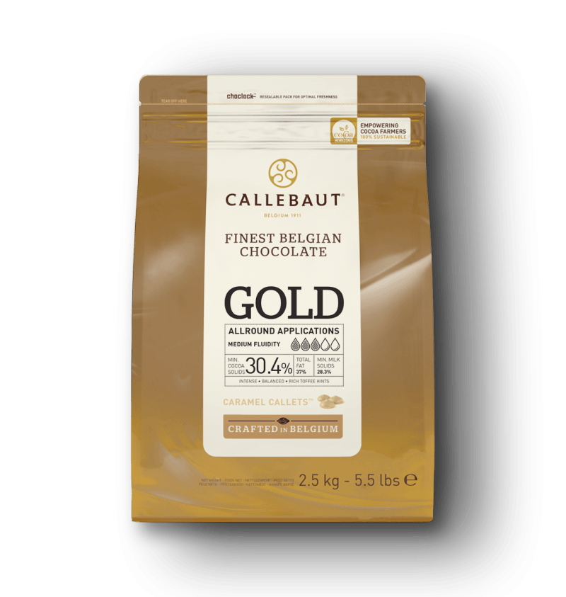 Chocolate Gold Caramelo Callebaut 30,4% - Callets - 2,01kg (1)