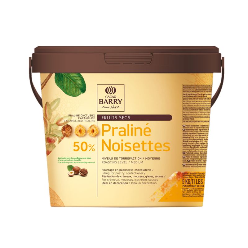 Praliné - 50% Hazelnuts - paste - 5 kg bucket (1)