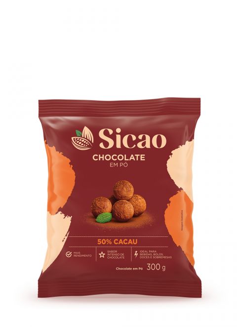 Chocolate em Pó Sicao 50% - 300g