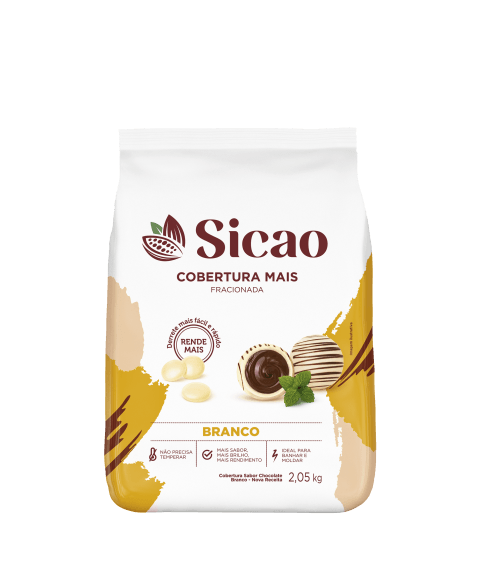 Cobertura Fracionada Sabor Chocolate Branco Sicao Mais 2,05 kg