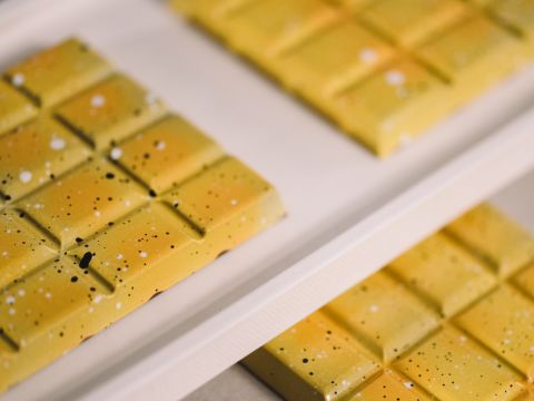 Mango and Coconut Milk Chocolate Tablets