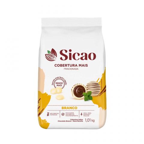Cobertura Fracionada Sabor Chocoalte Branco Sicao Mais 1,01 kg