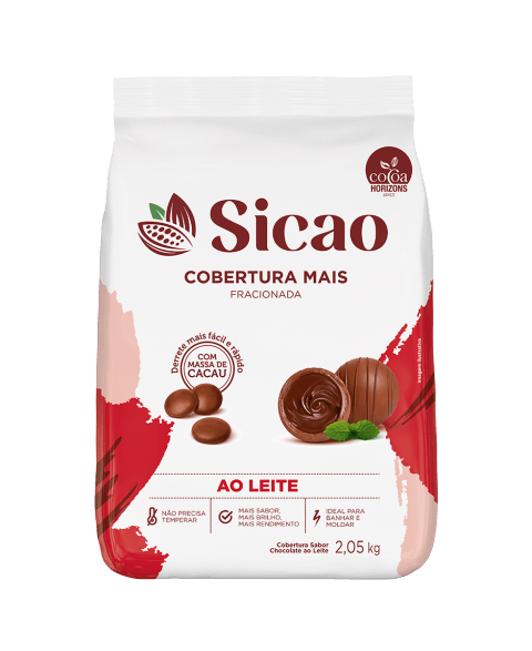 Cobertura Fracionada Sabor Chocolate Ao Leite Sicao Mais - 2,05 kg