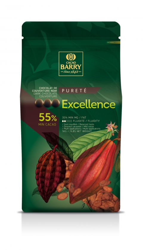 Chocolate Amargo Excellence 55% - Cacao Barry - 5kg
