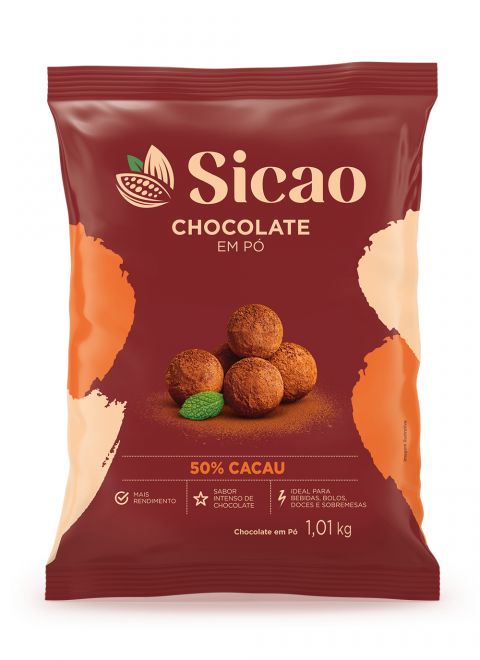 Chocolate em Pó Sicao 50% - 1,01kg