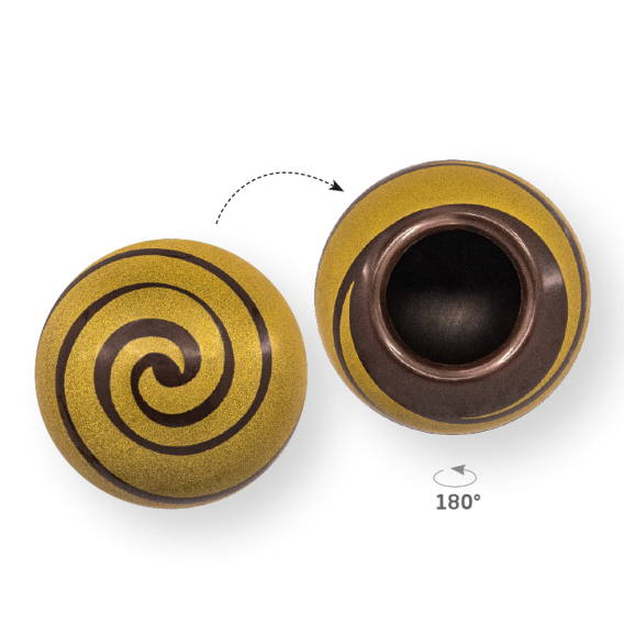 Swirl Shell Gold 2 - Dark Chocolate - Chocolate Decorations - Dessert Shell - 20 pcs