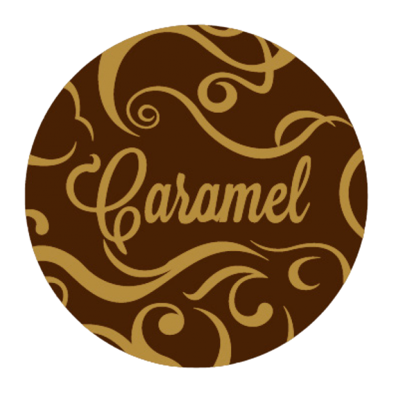 Caramel - Chocolate Decorations - Round Plaque - 280 pcs