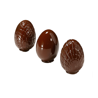 Mould - Striped Eggs 5,5 cm - Polycarbonate (1)