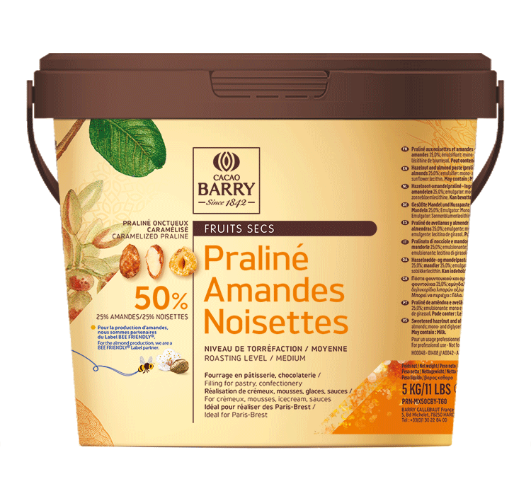 Praliné - 50% Almonds Hazelnuts - paste - 5 kg bucket (1)