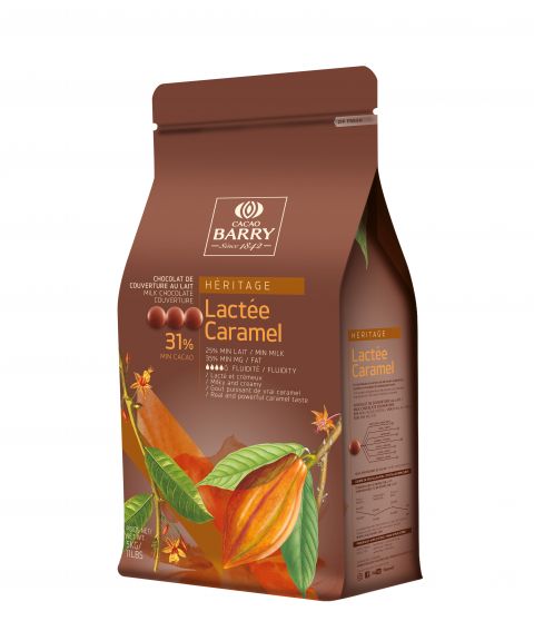 Milk flavoured chocolate - Lactée Caramel 31% - pistols - 5kg bag