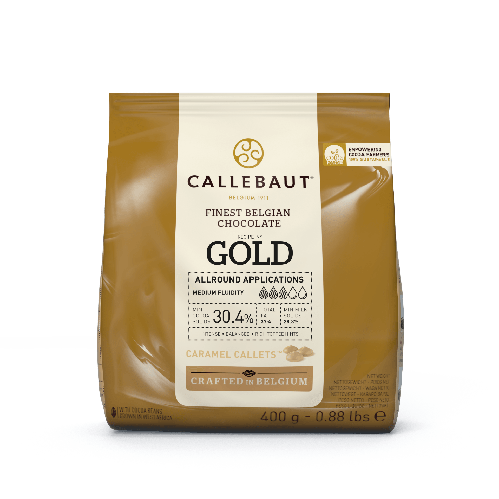 Chocolate Gold Caramelo Callebaut 30,4% - 0,4kg (1)