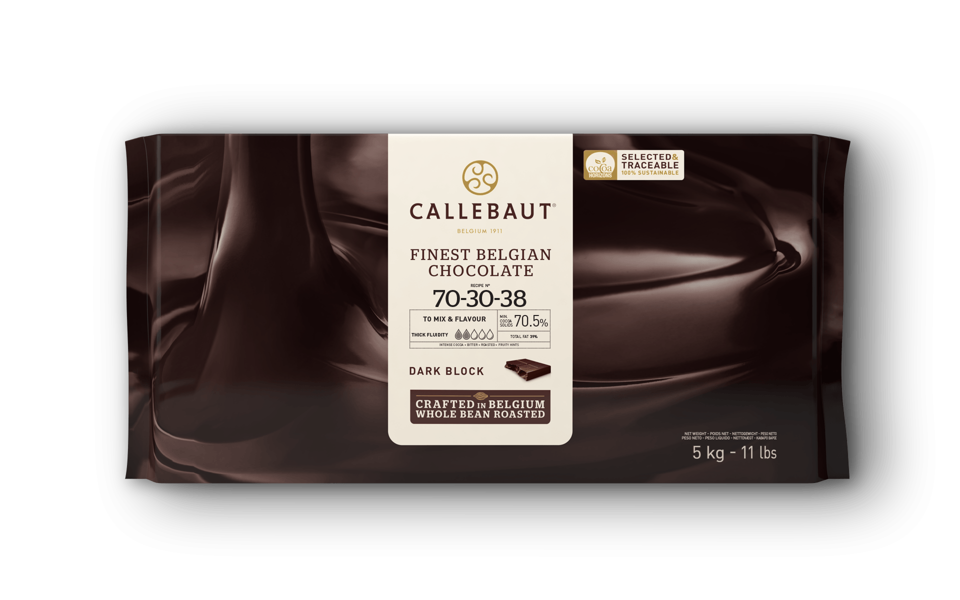 Chocolate Amargo 70-30-38 Callebaut 70,5% - Barra - 5kg (1)