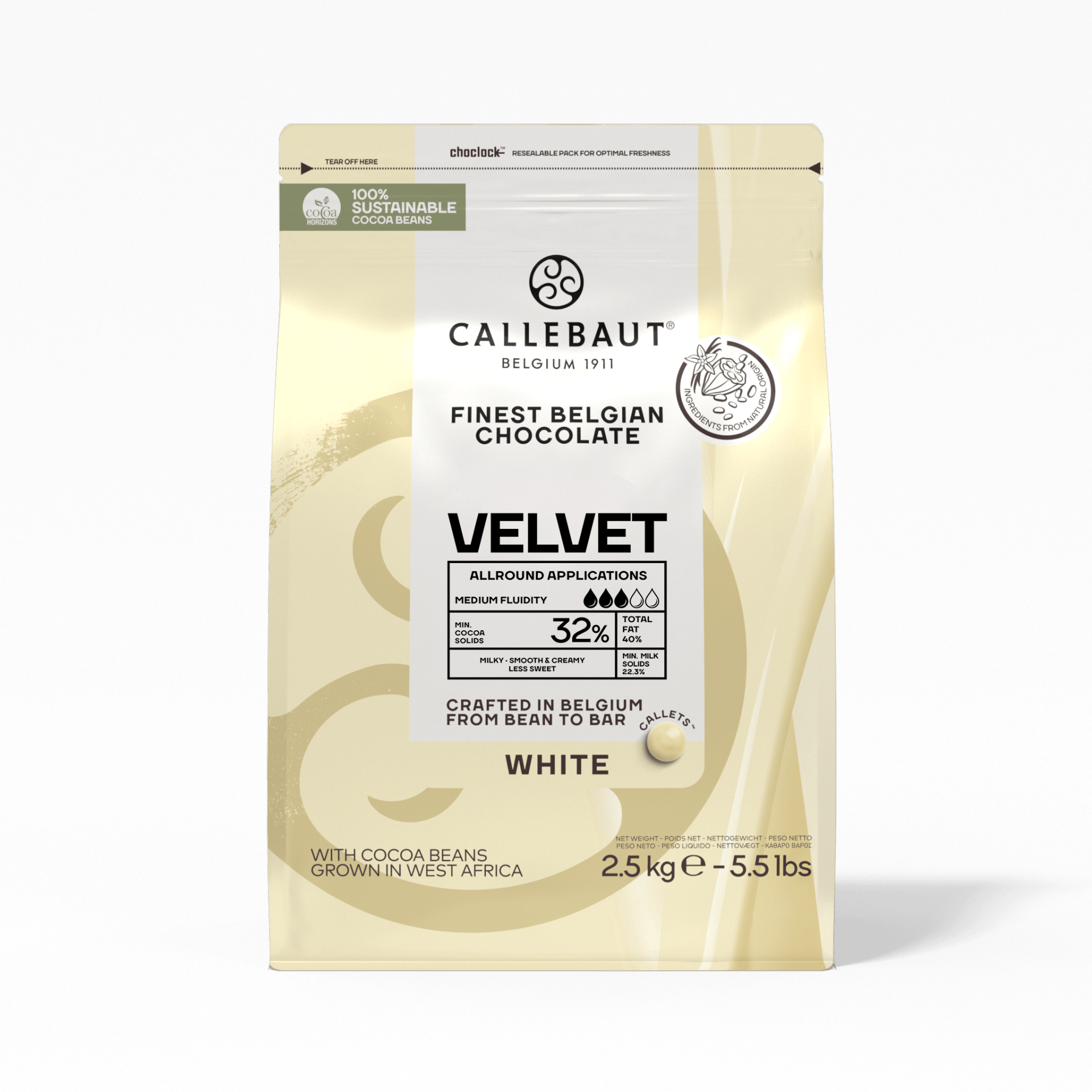 White Chocolate - Velvet - 2.5kg Callets (1)
