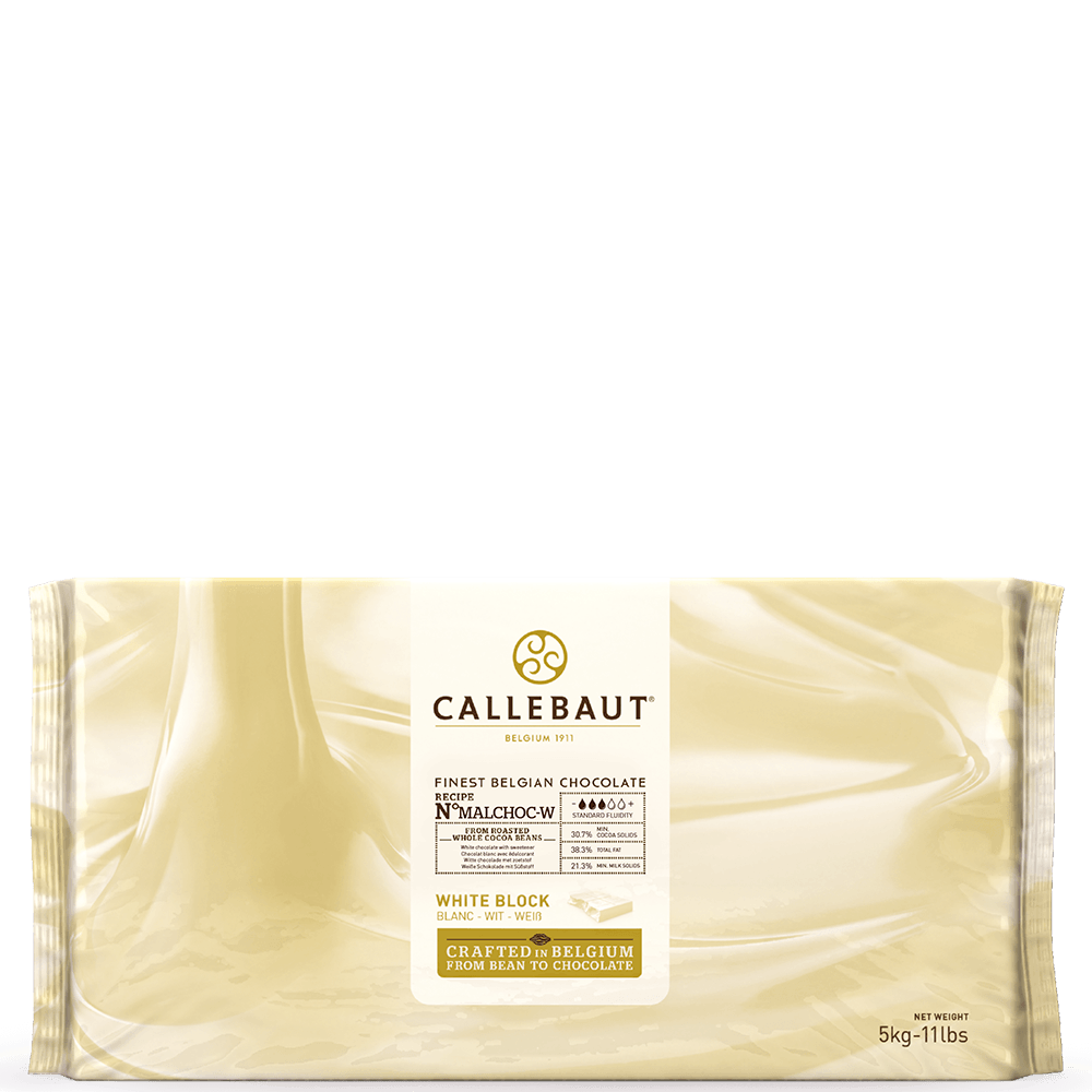 White Chocolate with Maltitol - MALCHOC-W - 5kg Block (1)