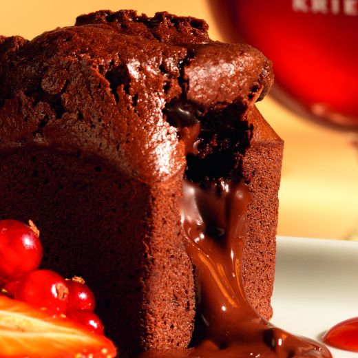 Double chocolate lava cake