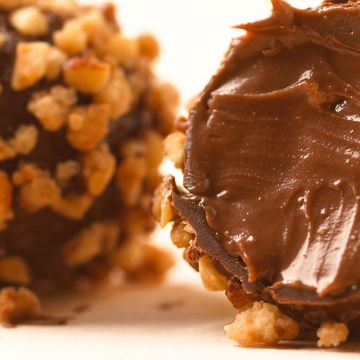 Chocolate and hazelnut truffles