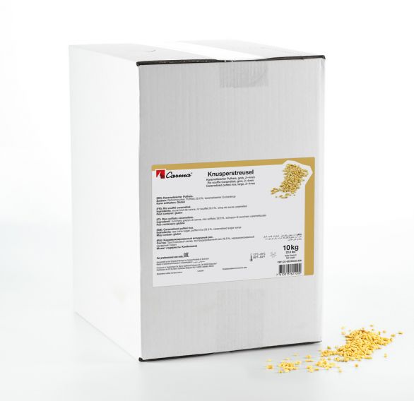 Decorations - Caramelised puffed rice - Croquant Flakes, Large - 10kg bag in box