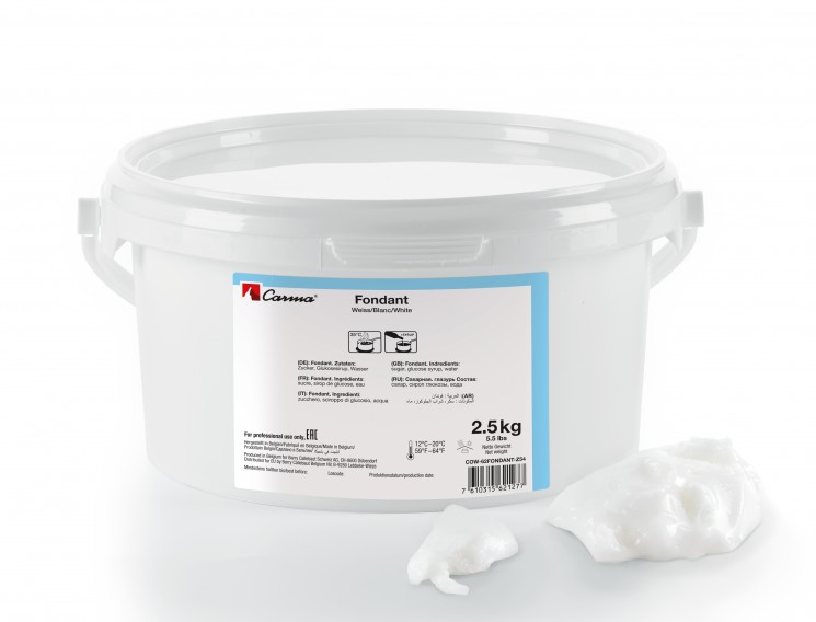 Carma Sugarpaste - Fondant, white - 2.5kg pail