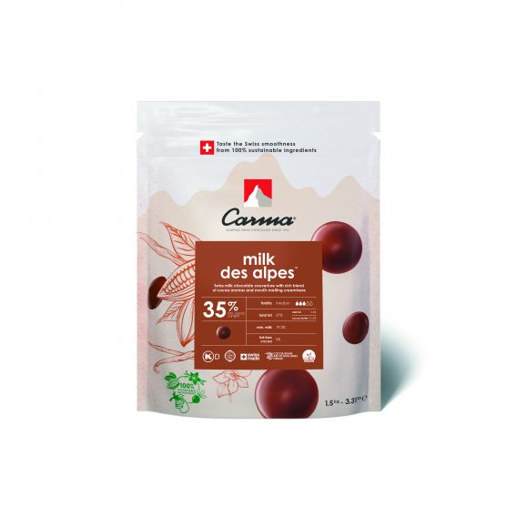 Couverturen - Milk Des Alpes 35% - Tropfen - 1.5kg Beutel