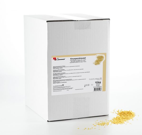 Decorations - Caramelised puffed rice - Croquant Flakes, Small - 10kg bag in box