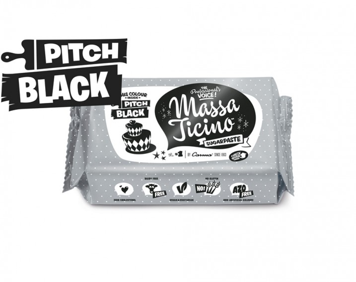 Massa Ticino Sugarpaste Pitch Black