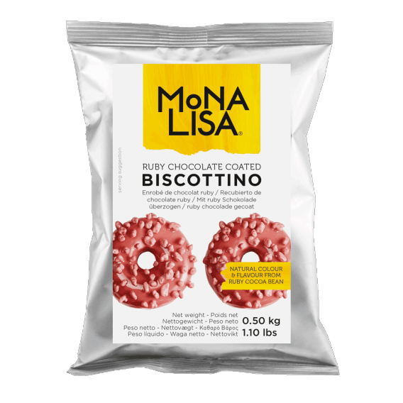 Biscottino/Biscoito com Chocolate Ruby Mona Lisa - 0,50kg