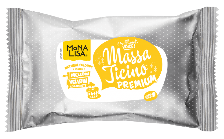 Massa Ticino Tropic Mellow YELLOW - Sugarpaste - 0,25KG