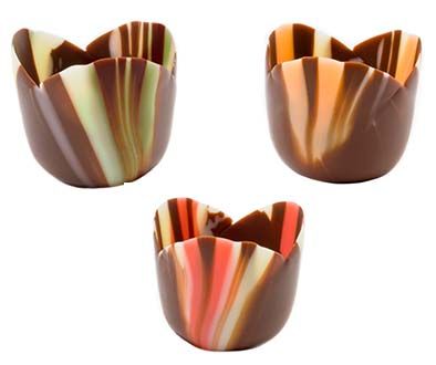 Petits Four Tulip Pastel Marbled Cups