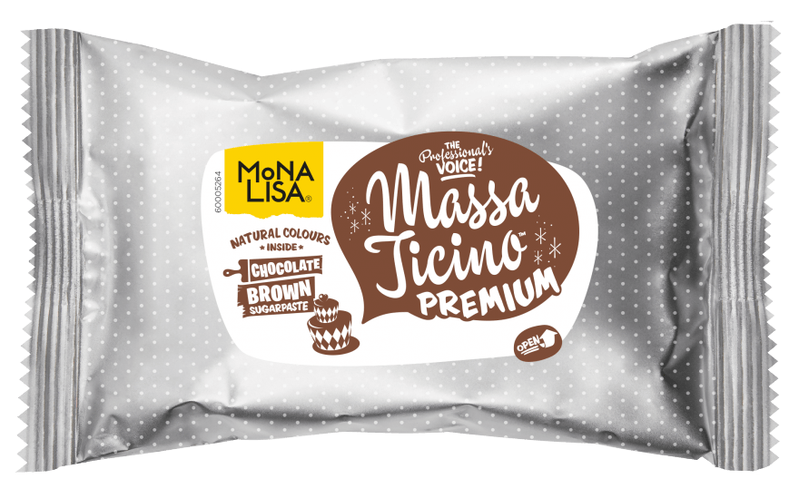 Massa Ticino Tropic Chocolate BROWN - Sugarpaste - 0,25KG