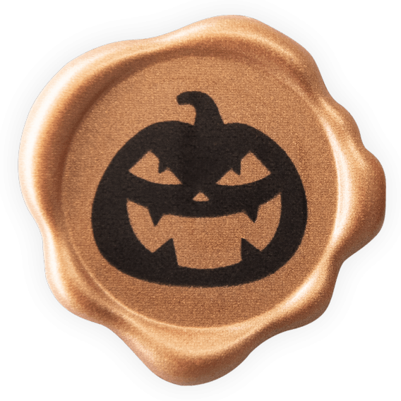 Pumpkin Seal 2 - Chocolate Decorations - Wax Seal Shapes - 70 pcs